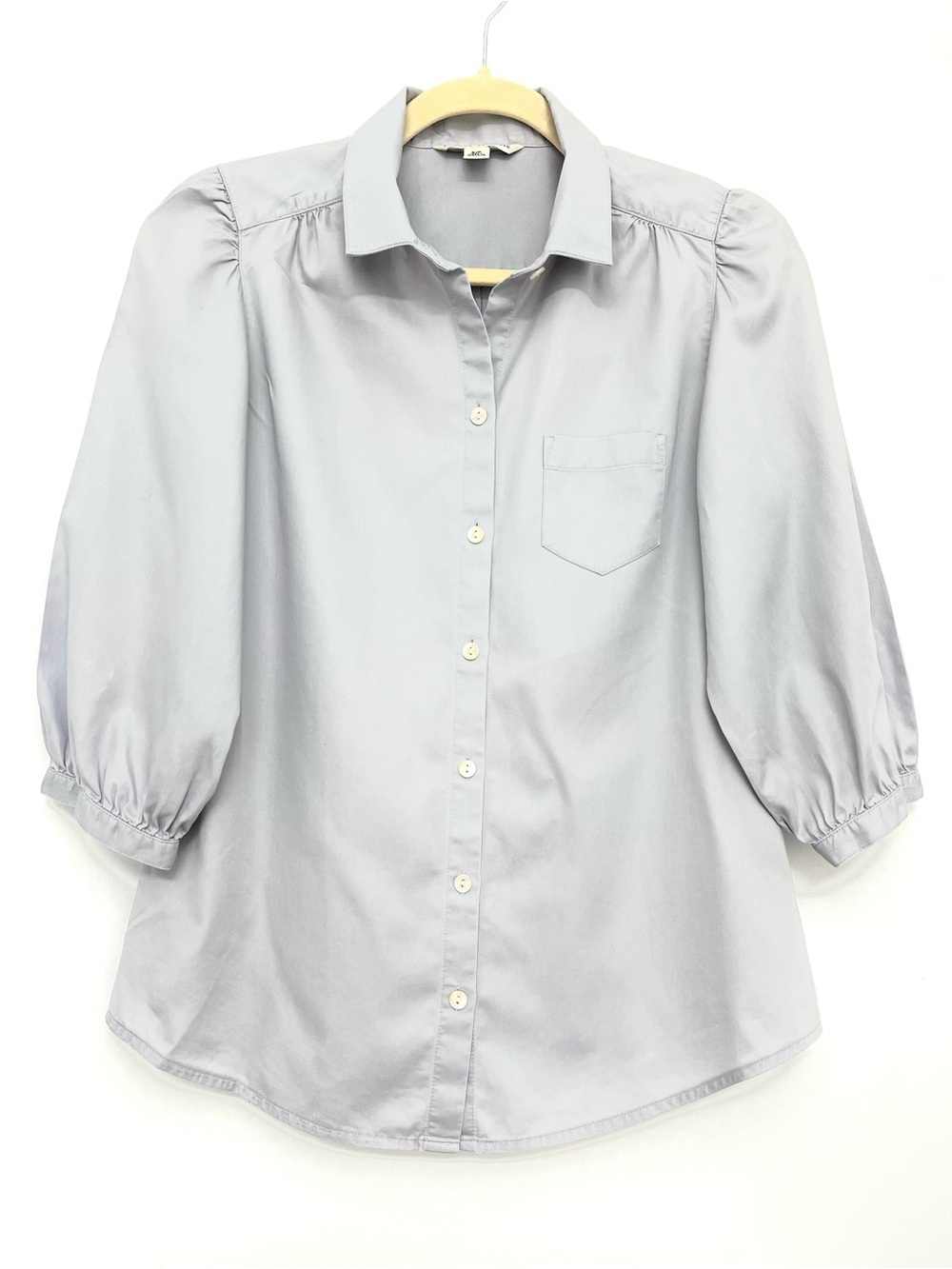Banana Republic Light Gray Button-Down Shirt
